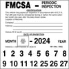 FMCSA Periodic Inspection Label