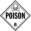 Single-Sided Worded Placard - Poison (Class 6) - Tagboard, No Adhesive