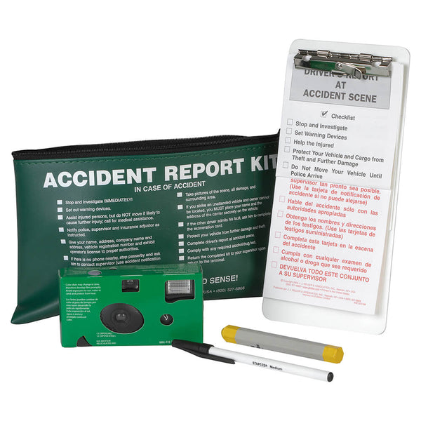 Accident Compliance Kit in Vinyl Pouch w/ 35mm Film Camera - Bilingual