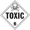 Single-Sided Worded Placard - Toxic (Class 6) - Tagboard, No Adhesive