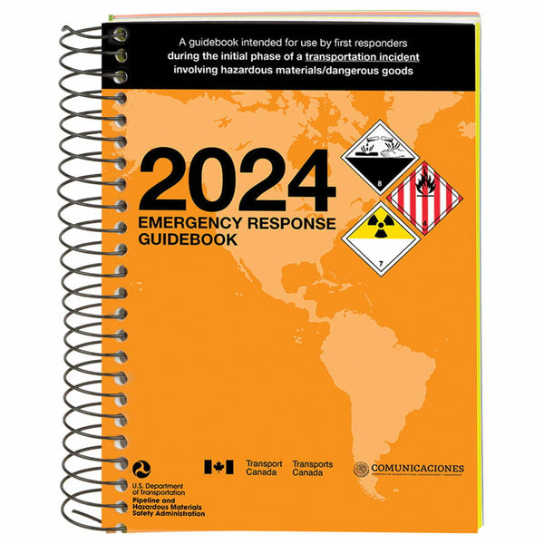 2024 Emergency Response Guidebook, Standard Size - Spiral Bound