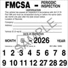 FMCSA Periodic Inspection Label