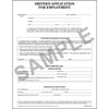 Driver's Application For Employment