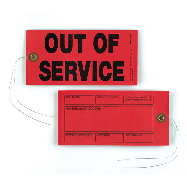 Out Of Service Tags - Red