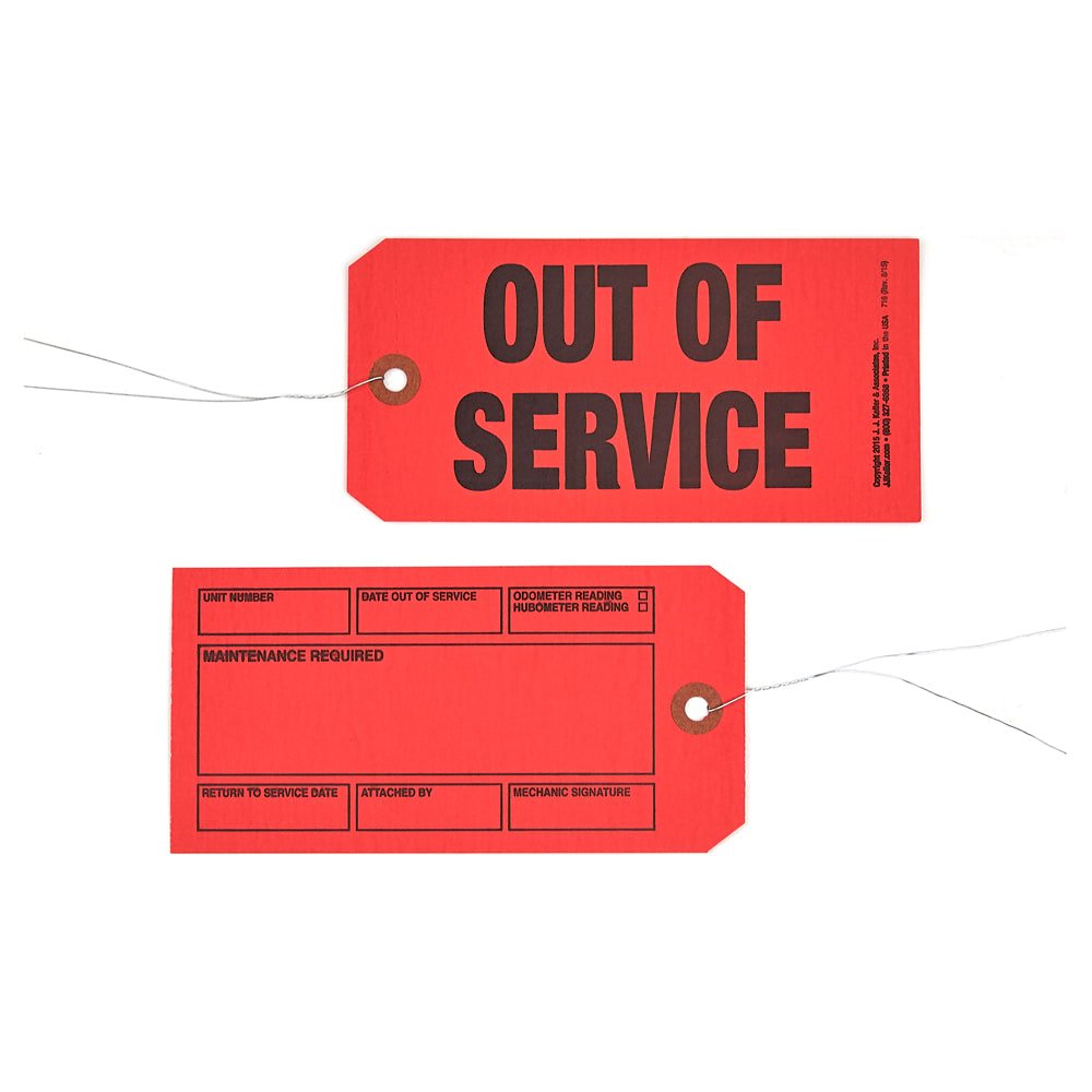 Out of Service/Maintenance Required Tags – Willamette Traffic Bureau LLC