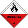 Hazardous Materials Labels - Class 4, Division 4.2 -- Spontaneously Combustible - Paper, Roll