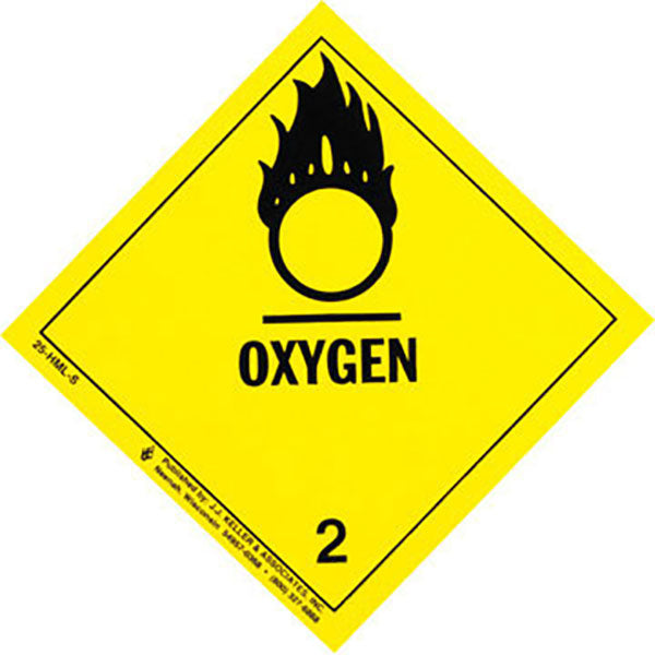 Oxygen Warning Labels - Rolls of 500 – Willamette Traffic Bureau LLC