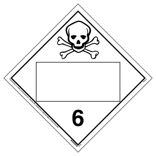 Division 6.1 Poison Placard - Blank