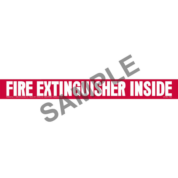 Transport Safety Sign - Fire Extinguisher Inside