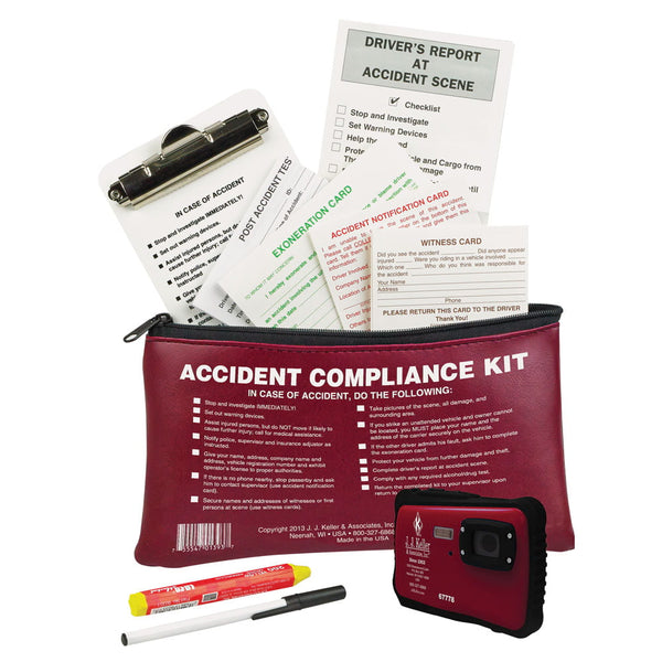 Accident Compliance Kit in Vinyl Pouch w/ Digital Camera