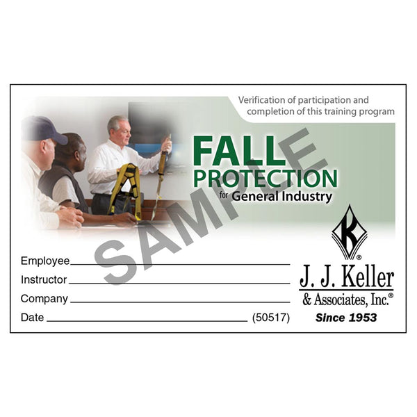 Fall Protection Wallet Card Fall Protection for General Industry - Wallet Card – Willamette Traffic ...
