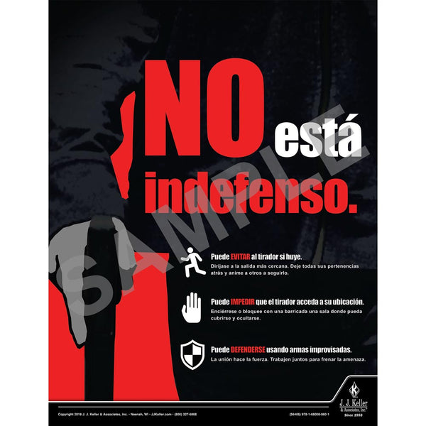 Active Shooter/Active Threat, Spanish - Awareness Poster