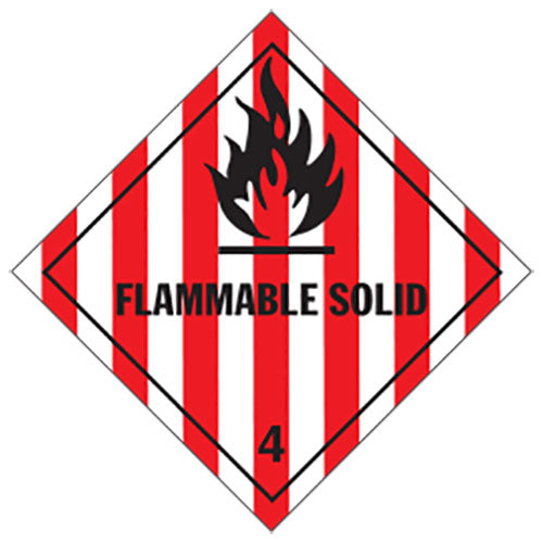 Flammable Solid Warning Labels - Rolls of 500 – Willamette Traffic ...