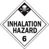 Single-Sided Worded Placard - Inhalation Hazard (Class 6) - Tagboard, No Adhesive